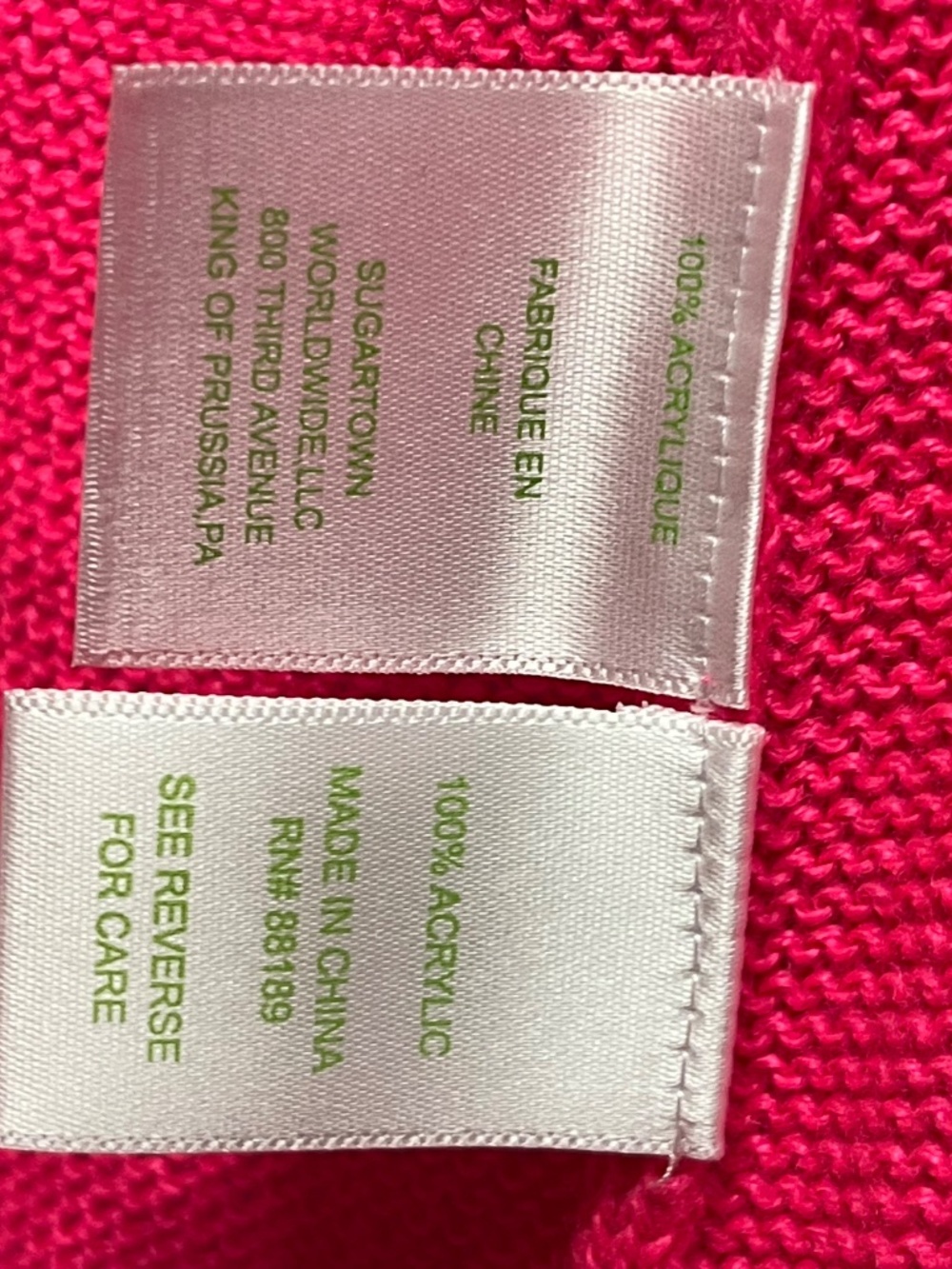 EUC Lilly Pulitzer XL Amalie Cardigan Sweater in a bright pink color - Picture 3 of 3